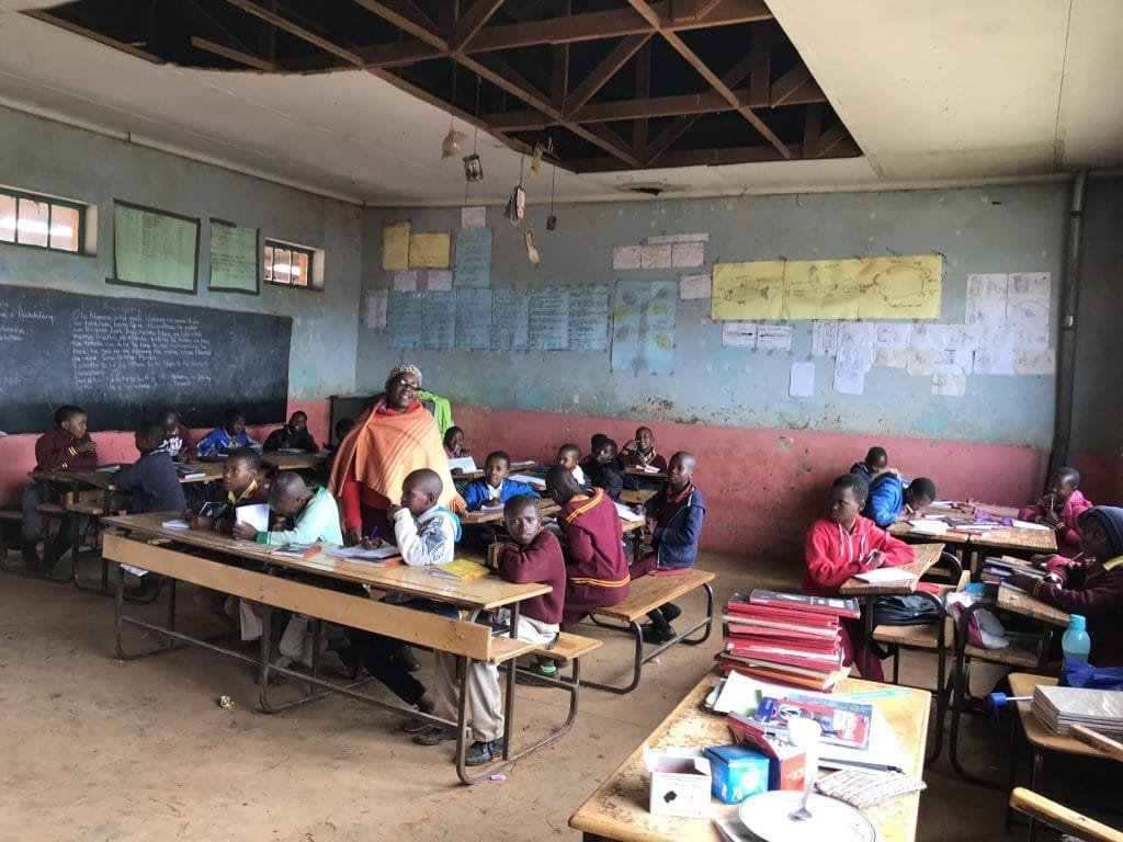 Help Lesotho in a classroom