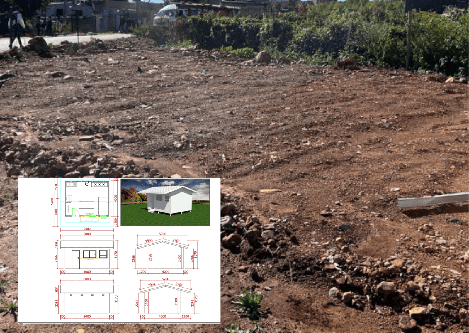 laying the ground for the kitchen